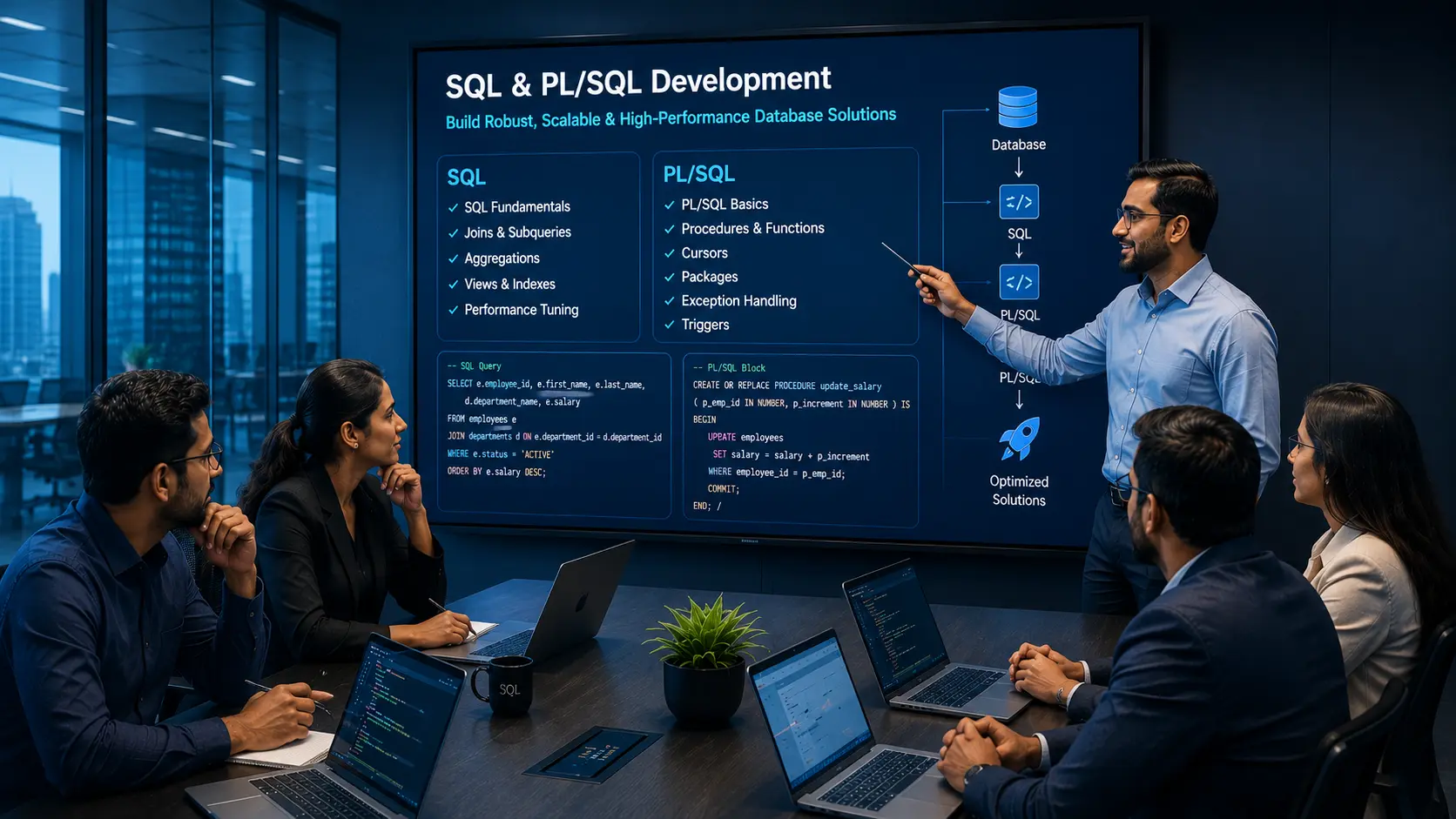 Corporate SQL and PL/SQL development training for database and technology teams